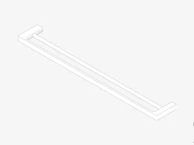 Towel Rail - Double - Luxury - Glide - 800mm Low-poly 3D model