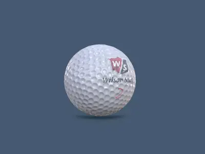 Golf Ball Low-poly PBR Free low-poly 3D model