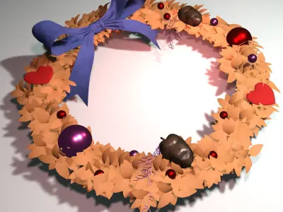 wreath dry 3D model