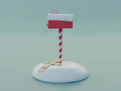 Christmas mailbox 3D model for 3D print 3D print model