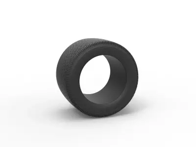 Tire of Asphalt Modified stock car V3 Scale 1 to 25 3D print model