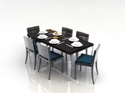 dining table 3D model 4