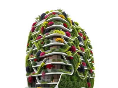 Floral Urban Oasis model pack Low-poly 3D model