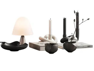 372 decorative set 040 japandi accessories kit 02 3D model