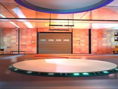 showroom garage Low-poly 3D model