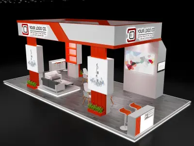 Booth Exhibition Stand a631 3D model