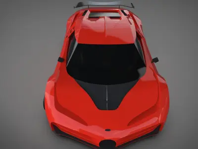 Bugatti Centodieci  Low-poly 3D model