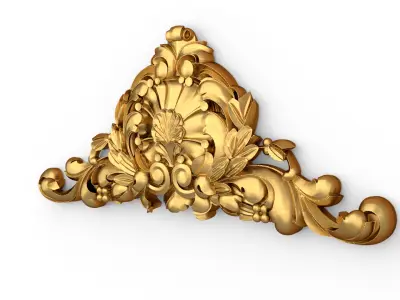 carved classic decorative ornament cnc 3d printing stl 09 3D model