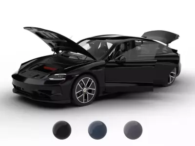 Porsche Taycan 4 Black Edition 2026 HQ 3d model 3D model