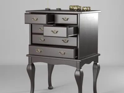classic-drawer chest of drawers 3D model