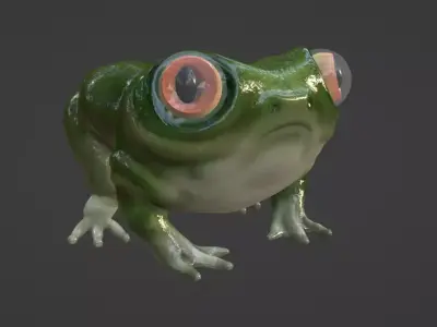 frog low poly Low-poly 3D model buy