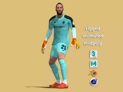 3D Rigged David Ospina Al Nassr 3D model