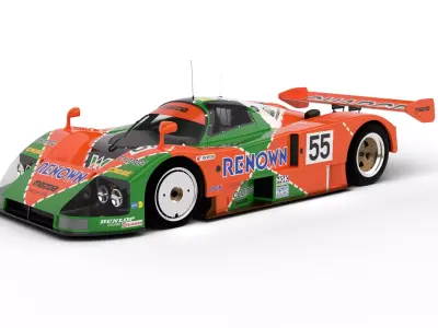 Mazda 787B 55 24h LeMans Racing 1991 3d model 3D model