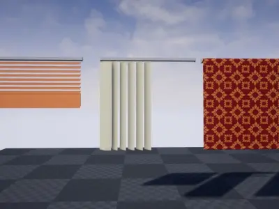 Free UE4 blinds blueprints collection Free low-poly 3D model