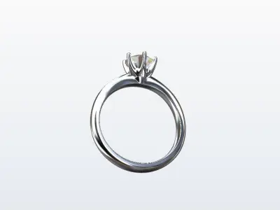 engagement ring 3D print model