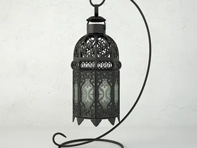 Moroccan Tabletop Lantern 3D model