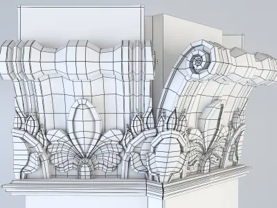 Column two columns 3D model