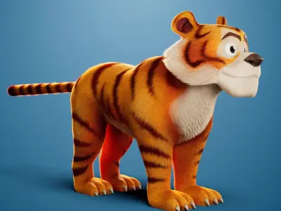 Shere Khan Mufasa - The Lion King Rigged 3D model