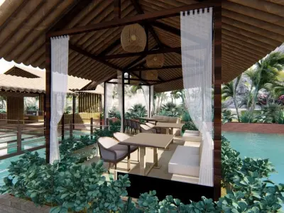 Tropical Bamboo Restaurant  3D model