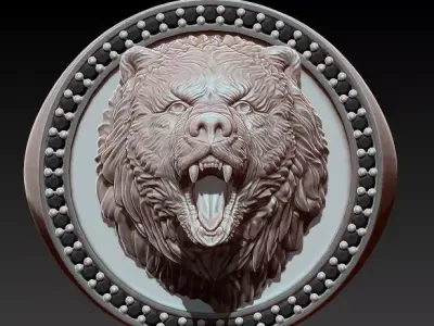 Bear Ring Silver Gold  Print 3D print model