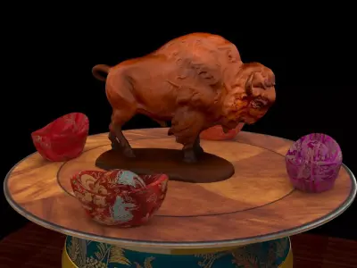 Yellowstone Bison 3D model figure 3D model