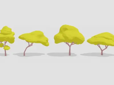 Trees Low-Poly Free low-poly 3D model