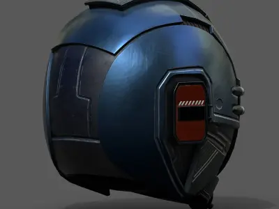Helmet scifi space machine cyborg armor develop fantasy  Low-poly 3D model