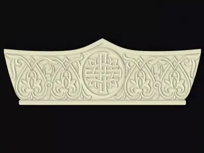 Central decor ornament for furniture 3D model 937