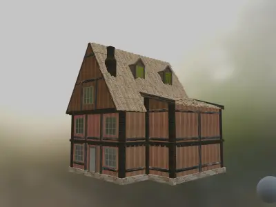 4K Quality AAA NEXT GEN game-ready model of town house 3D model