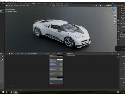  Bugatti Centodieci Low-poly 3D model