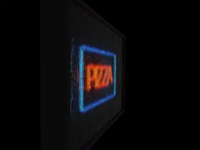 PIZZA Neon Sign Free 3D model