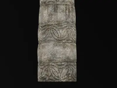 Greek Column Ivy  Low-poly 3D model