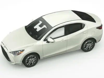 Toyota Yaris Sedan 2019 Low-poly 3D model