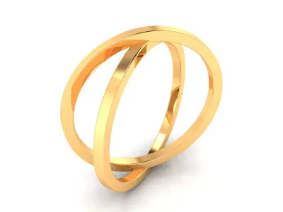 Ring M164 The luxury female abstract ring wedding 3D print model