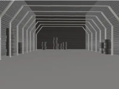 Automotive Garage Style 2 WITHOUT THE CAR 3D model