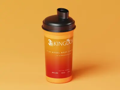 Protein Shaker  Low-poly 3D model