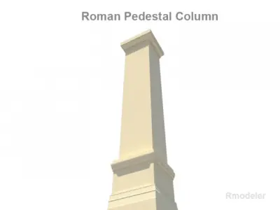 Square Column Pedestal 3D model