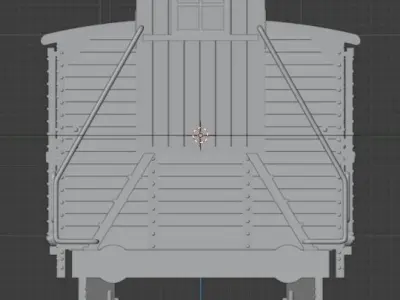 H0 1-87 scale G 02 freight car with brake cabin 3D print model