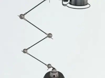 Scissor Desk Lamp Low-poly 3D model