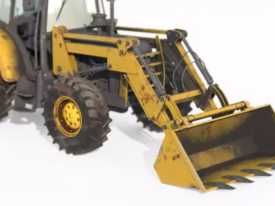 Modern engineering vehicle excavator 3D model