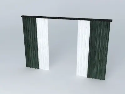 double curtain Free 3D model
