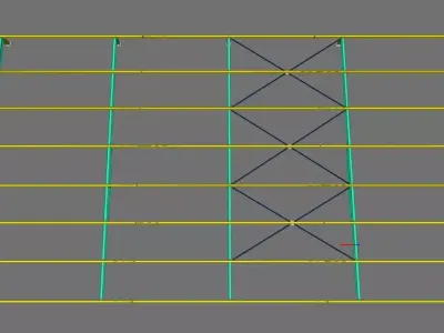 Steel Roof Structure OBJ and IFC 3D Model 3D model