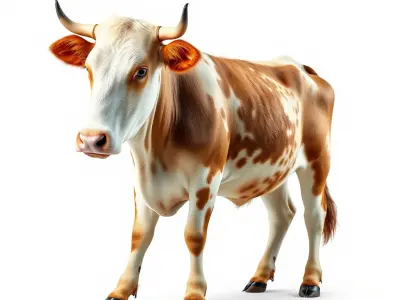 Realistic Cow D Model Pack for Animation and Games Low-poly 3D model