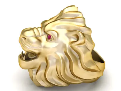 LION ANIMAL PENDANT 3D PRINTABLE MODEL  3D print model