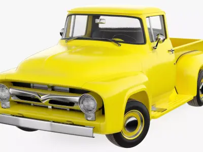 Classic Pickup Truck Rigged 3D model