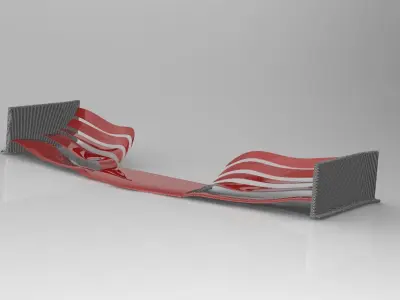 Redbull F1 Rb-16 Front Wing 3D model