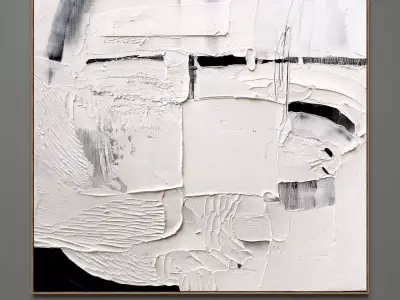 Plaster two square photo frames 53 Low-poly 3D model