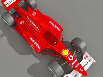 Red Formula 1 3D model