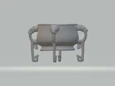 Chinese Ding Furnace Incense Free 3D print model