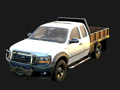Chevrolet Car 3D Model Quality Realistic Rendered With Textured Low-poly 3D model